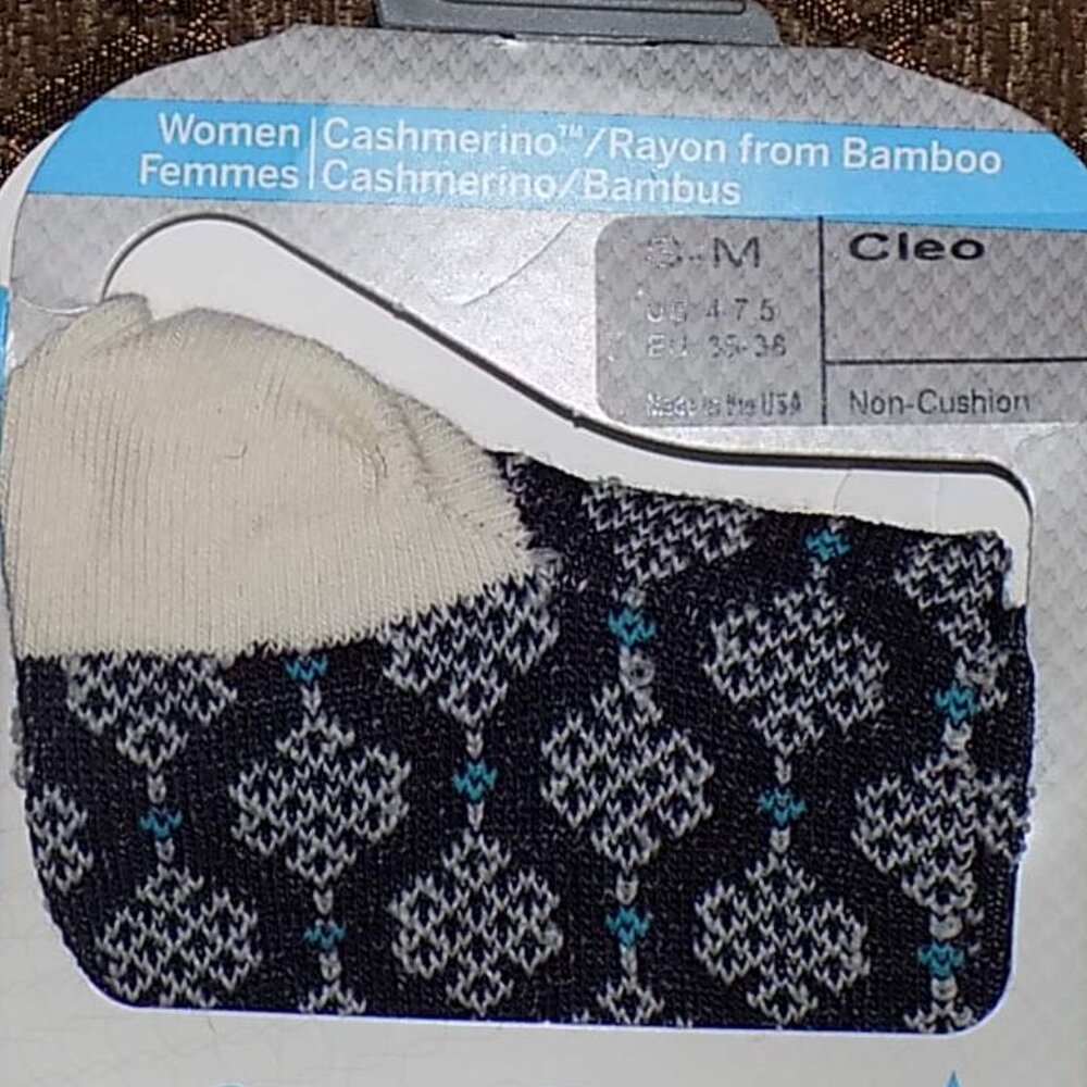 New Goodhew/Sockwell Cleo, Navy cashmerino, made in USA, S/M, US 4.5-7, EU 35-38 - Picture 2 of 6